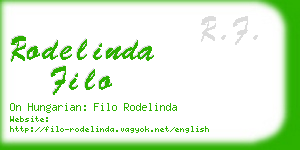 rodelinda filo business card